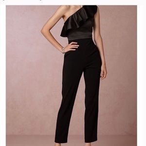 Cynthia Rowley One Shoulder Ruffle Jumpsuit Size 10